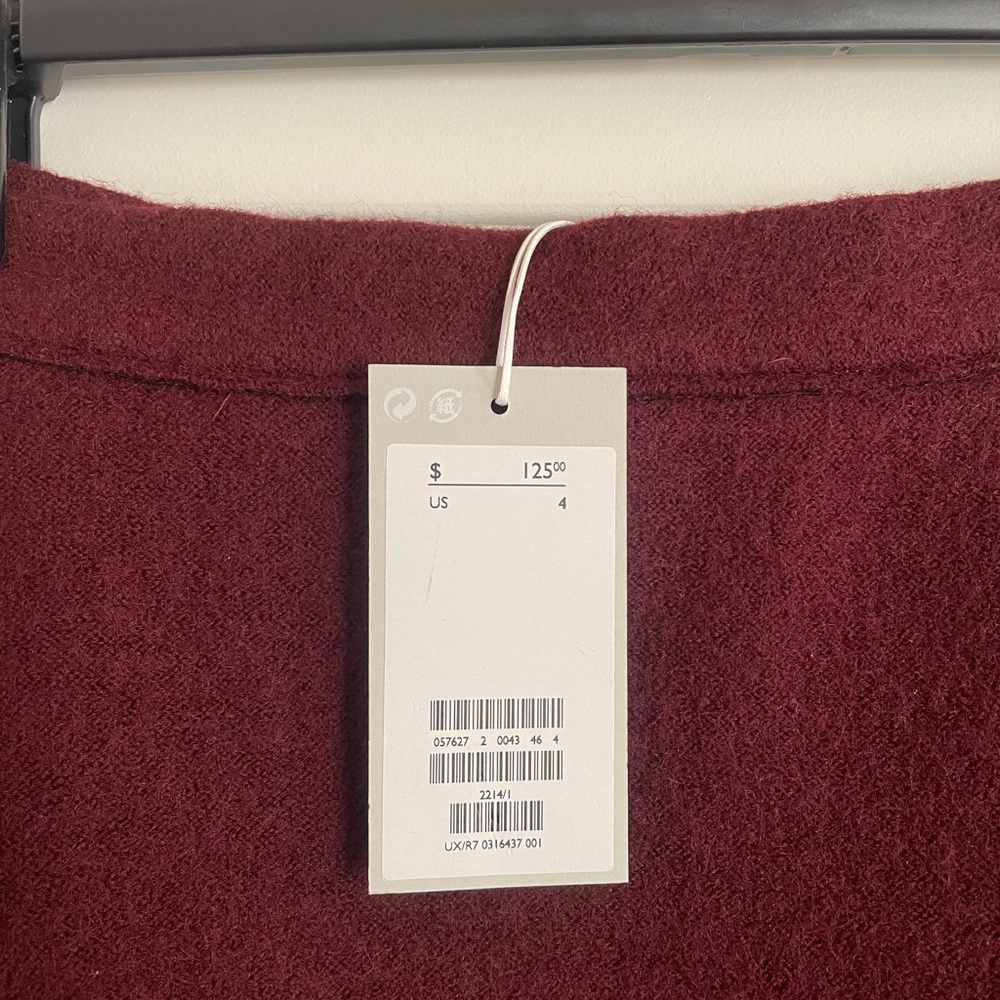 COS‎ Burgundy High-Low Skirt - Picture 2 of 5